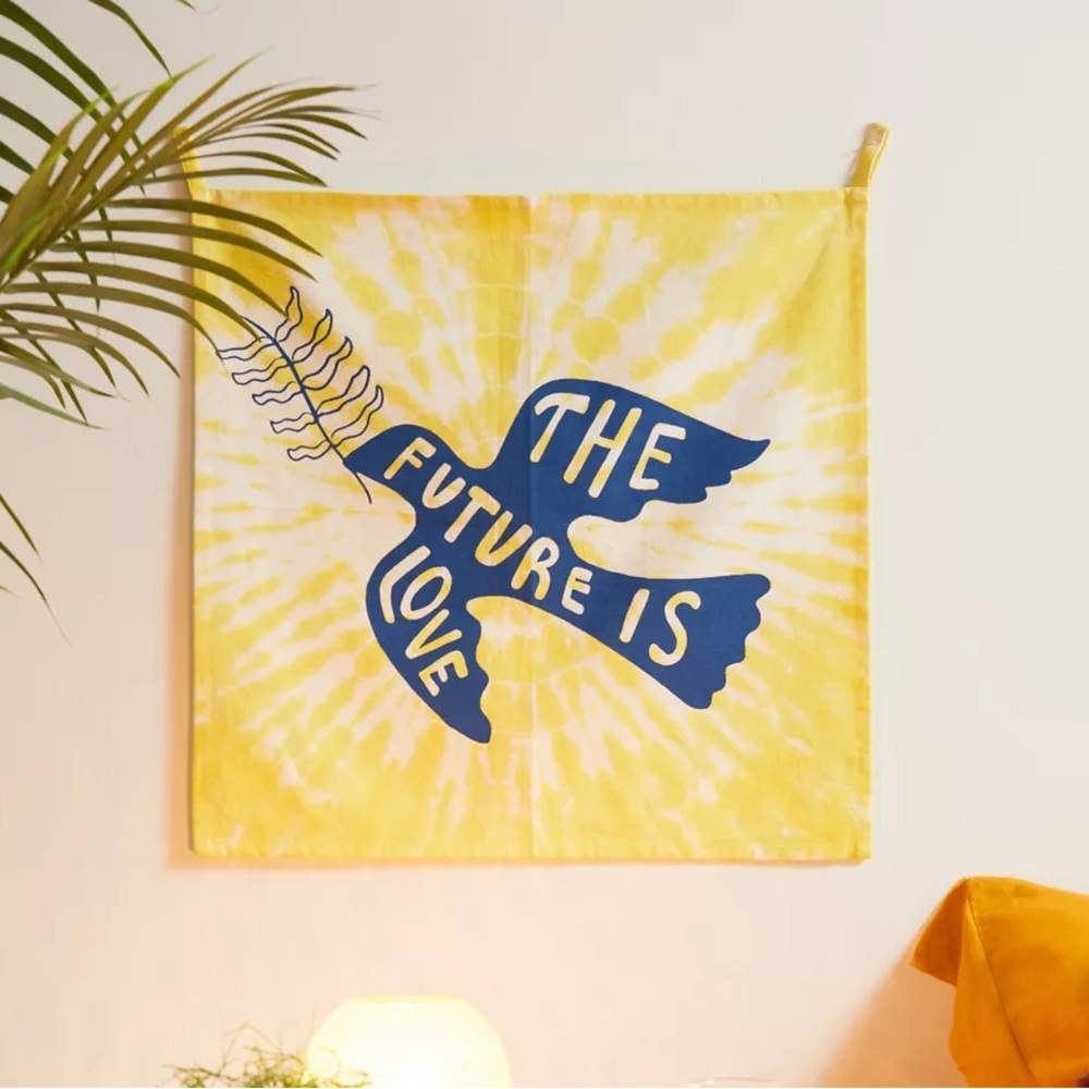 Good Universe UO Exclusive Future Is Love Tie-Dye Flag Tapestry